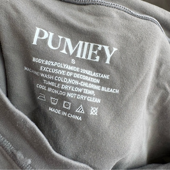 PUMIEY Crew Neck Long Sleeve Bodysuit Second-skin - Smoke Cloud Collection Gray - Picture 7 of 7